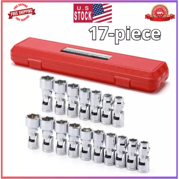 MIXPOWER 17 Piece 3/8" Drive Universal Joint Socket Set 6