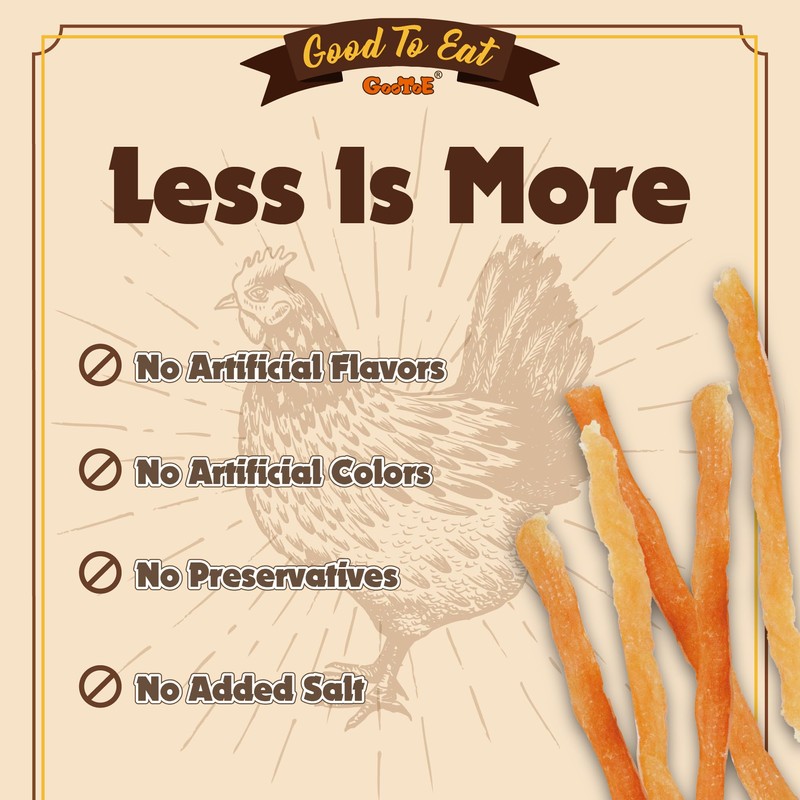 Gootoe - Soft Chicken Sticks 1lb - All Natural, Hypoallergenic