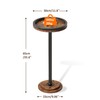 Round Martini Drink Table, Small Side Table for Small Spaces,