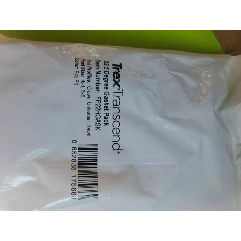Trex 22.5 DEGREE Trex Transend Railing Gaskets PACK FP22HGASK FIRE