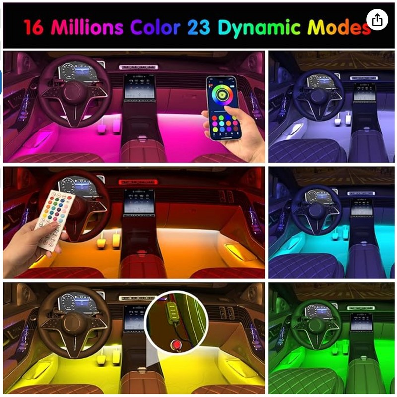 Keepsmile Interior Car Lights Car Accessories APP Control with Remote