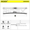 RIDEX Windscreen Wiper, Front Windscreen Wiper Blade Design: Frameless, Length