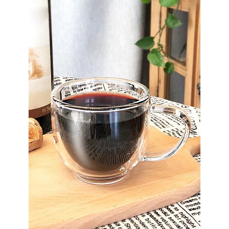 2Pcs Glass Water Mug Multipurpose Large Capacity Safe Transparent Drink