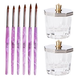 FOMIYES Nail Painting Brush Set with Lid 10pcs 3D Floral Design Pens DIY Nail Art Tools for Salon and Home Use Brush and Cup