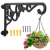 Heavy Duty Hanging Plant Brackets, 2pcs 13 Inch Hand Forged