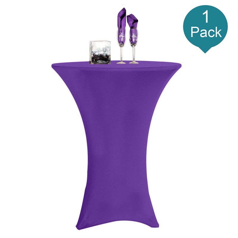 RELIANCER 1 Pack 30inch Highboy Cocktail Round Spandex Table Cover
