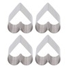 CHICIRIS Heart Shaped Cookie Cutter, 4 Pcs Stainless Steel Heart
