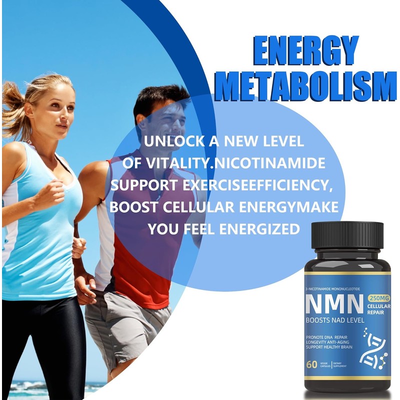 NMN 250mg + Resveratrol – Cellular Repair & Longevity Support