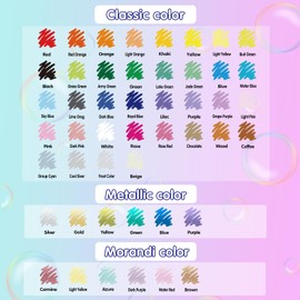 FUMILE 48 Colors Dual Tip Acrylic Paint Pens,Paint Markers With Extra Fine Tip and Brush Tip for Wood, Rock, Plastic, Glass, Ceramic, Canvas, Paper.Paint Markers for DIY Craft and Mother's Day Gifts