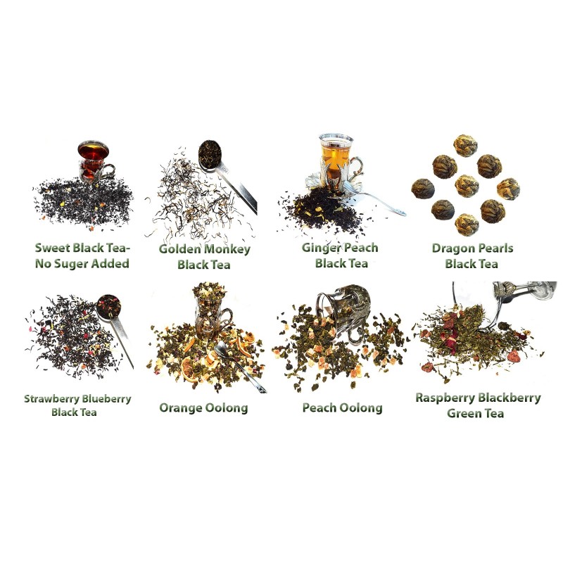 Unspecified 8 Tea Samplers, Green Tea, Black Tea, Oolong Tea,