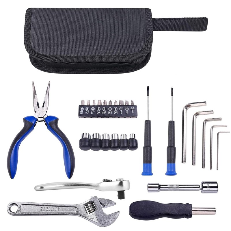 WINTOWIN Upgarded 29PCS Compact Motorbike Tool Sets, Motorcycle Repair Toolkit