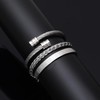 FASHGOOD 3PCS Stainless Steel Bracelets for Men - Silver Roman