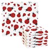 Nesatuwa Ladybug Kitchen Towels and Dishcloths Set Absorbent Reusable 6