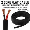 Non-Thinwall Automotive Flat Twin 2 Core Cable 0.65mm², 5.75A, 12V/24V