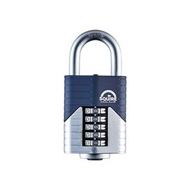 Squire Heavy Duty Padlock (Vulcan Combi 60) - Toughest Open Shackle - 5 Wheel Vulcan Padlock - Steel Cast Alloy for Corrosion Resistance - Weatherproof Lock for Home, School & Shed (Blue, 60 mm)
