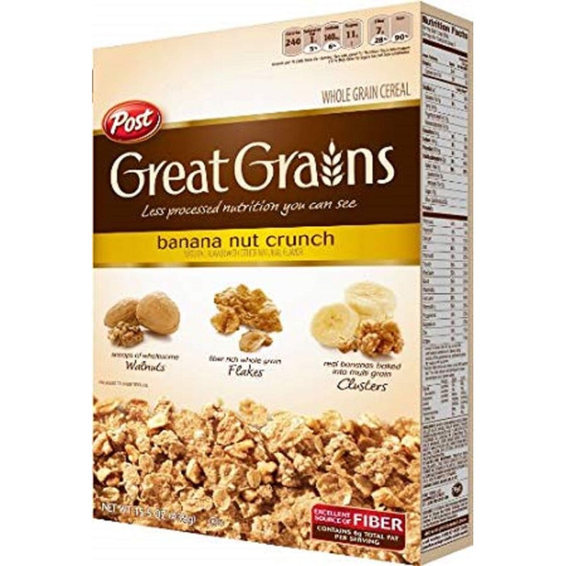 Post Selects Cereals, Banana Nut Crunch, 15.5-Ounce (Pack of 4)