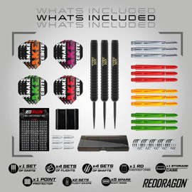 RED DRAGON Peter Wright Snakebite Ultimate 50 Piece 22 gram Darts Set