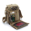 Bolso Lona Hombre Casual Viaje Compras Hombro Cruzada Multiuso (Khaki)