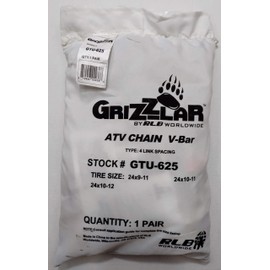 GTU-625 ATV 4 Link Ladder Alloy Tire Chains with Tensioners 24x9-11 24x10-11 24x10-12 25x10.00-12