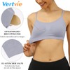 Vertvie Women's Push-Up Sports Bra Top Set, Stretch, Thin, Without