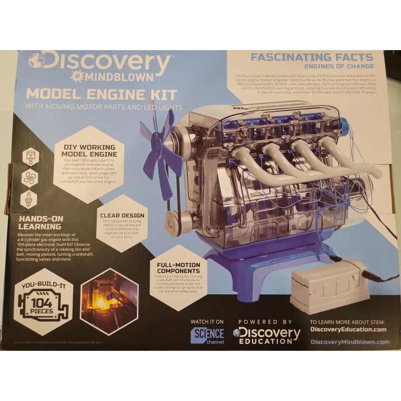 Discovery Mindblown Model Engine Kit with Moving Motor Parts and