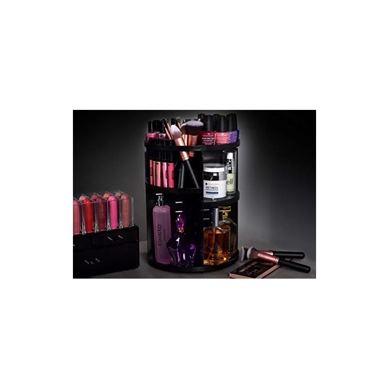 Masirs Organizador De Maquillaje Giratorio 360: Estante Ajustable Y