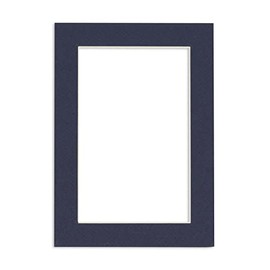 CountryArtHouse Navy Blue Acid Free 24x36 Picture Frame Mats with White Core Bevel Cut for 20x30 Pictures - Fits 24x36 Frame - One Mat