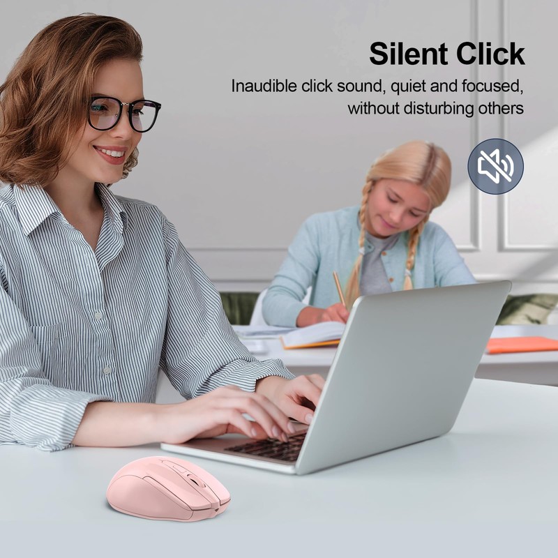 TECKNET Wireless Mouse (2.4G & BT5.0/3.0) Silent 4800 DPI Computer