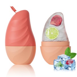 Silicone Facial Ice Cube Roller Massager, Facial Beauty Care Tool, Reusable Face Ice Mold - Brighten Skin, Reduce Puffiness for Face & Eyes (Pink)