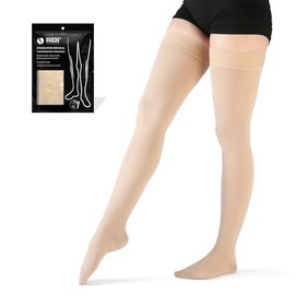 VARCOH Women's Compression Stockings, Compression Stockings, Support Stockings, Suitable for Pregnancy and Varicose Veins (Beige, XL)