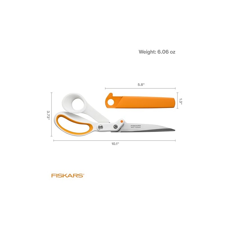 Fiskars Amplify RazorEdge Fabric Scissors - 8" Heavy Duty Fabric