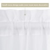 MIULEE Sidelight Sheer French Door Curtains 25 x 40 Inches