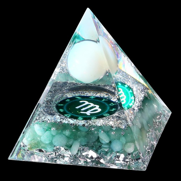 XIANNVXI Large Pyramid Crystals Virgo Pyramids Gemstones Zodiac Sign Esoteric