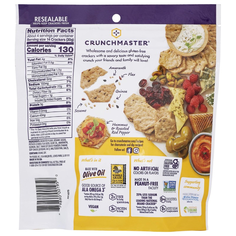 Crunchmaster Multi-Seed Crackers, Original, 4 Ounce
