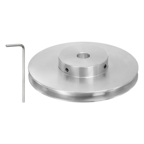 uxcell Single Groove Pulley 10mm Fixed Bore 100mm Outer Diameter