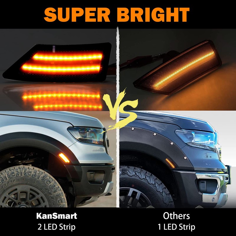 LED Side Marker Lights for Ford Ranger Lariat XL XLT
