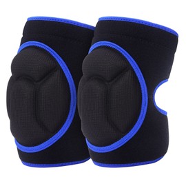 YKTSUJ Knee Pad Women Men for Gardening House Working, Floor and Carpet Cleaning, Construction Work, Cleaning Knee Pads With High Elastic Fabric Protect Knee Safety Black with Blue Edge S