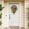 Red Tea Bud Hydrangea Upside down Tree PVC Green Plant
