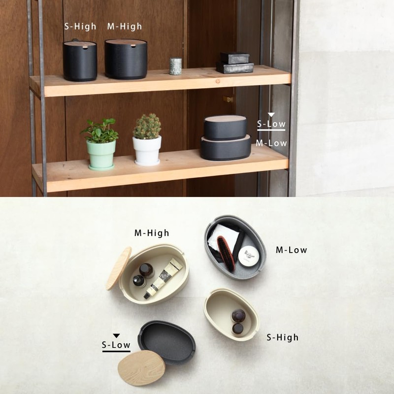 ideaco Small Tabletop with Lid Storage Width 7.1 x Depth