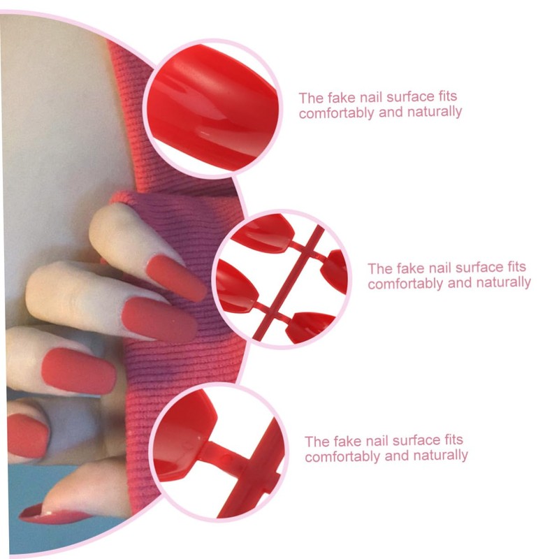 Healvian Matte Nail Tips for Women 2 Sets/48pcs Artificial Nails