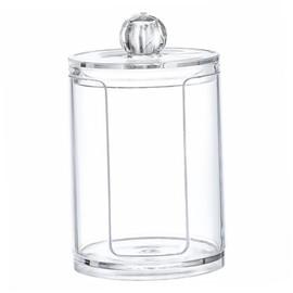 Ciieeo Bathroom Storage Organizer Cotton Pad Container Groove Portable Cotton Pad Holder Plastic Storage Box