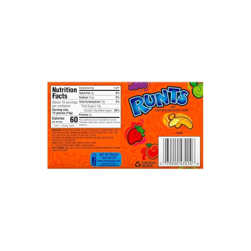 Runts Theatre Box Candy, Pack of 2