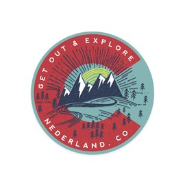 Die Cut Sticker Nederland, Colorado, Get Out and Explore, Colorado C, Contour Vinyl Sticker 1 to 3 inches (Waterproof Decal for Cars, Water Bottles, Laptops, Coolers), Small