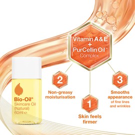 NEW Bio-Oil Natural Skincare Oil - 100% Natural Formulation - Improve the Appearance of Scars, Stretch Marks and Uneven Skin Tone - 1 x 60 ml