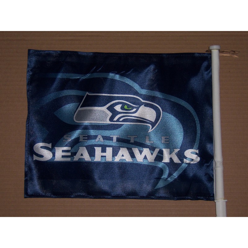 NEW " SEATTLE SEAHAWKS " RICO CAR WINDOW DOUBLE IMAGE