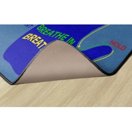 Flagship Carpets Get A Grip Childrens Time Out Children's Classroom or Playroom Carpet, Kids Room or Home Door Mat, Small Area Rug, 30" x 30", Rectangle, Blue