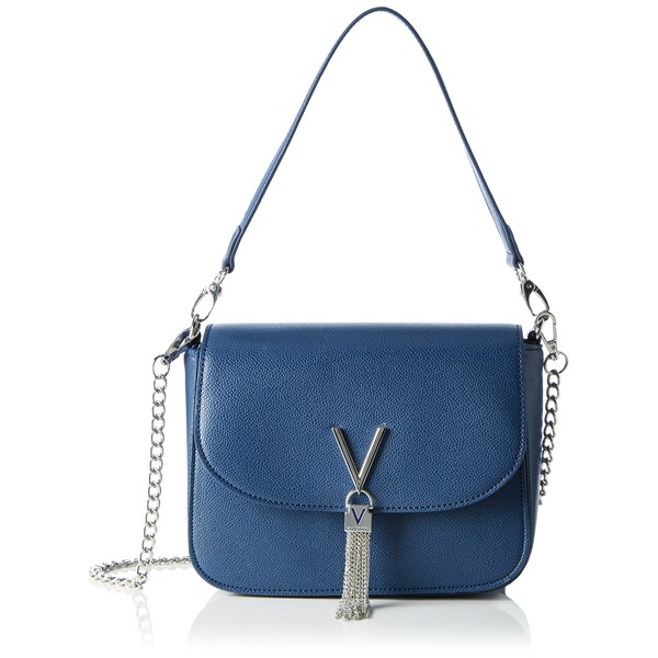 Valentino by Mario Valentino Women's Divina Handbag, Blue (Blu), 8x17x23