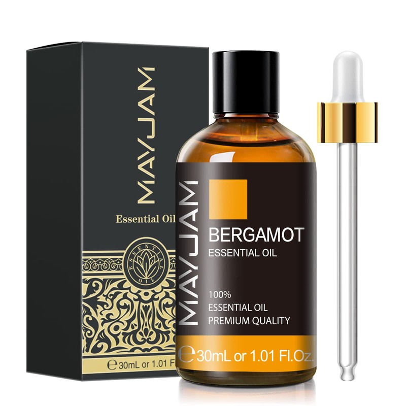 Bergamot Essential Oil 30ml/1.01fl.oz, MAYJAM Premium Bergamot Oils for Diffuser,