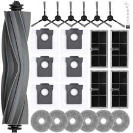 Alloytool 24 St1ck Zubeh?r f1r Dreame L10s Pro Ultra Heat / L10s Ultra Gen 2 / X30 Ultra & MOVA E30 Ultra Saugroboter, 1 Hauptb1rste 6 Staubbeutel 6 Wischpads 4 Filter 6 Seitenb1rsten 1 Reinigungsb1rste