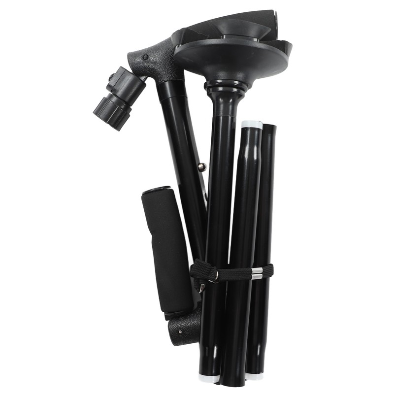 Folding Walking Cane with LED Light Anti Slip Bottom 360